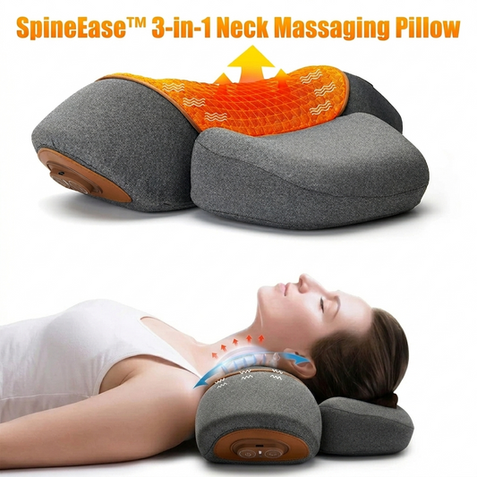 SpineEase™ 3-in-1 Neck Massaging Pillow